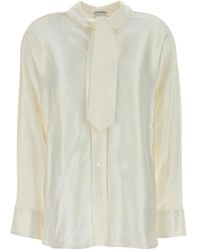 Bottega Veneta - Fluid Silk Satin Shirt - Lyst