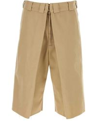 Givenchy - Cappuccino Polyester Blend Bermuda Shorts - Lyst