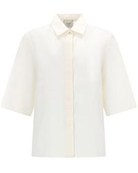 Alysi - Silk Cropped Shirt - Lyst