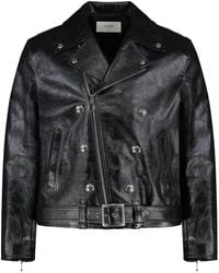 Celine - Leather Biker Jacket - Lyst