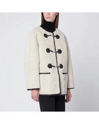 DUNST - Cream Shearling-Effect Fabric Jacket - Lyst