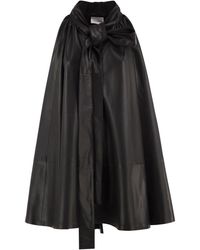 7 For All Mankind - Faux-Leather Midi Dress With Bow Detail - Lyst