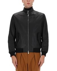 BOSS - Leather Jacket - Lyst