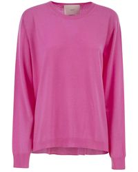Vanisé - Cashmere Crew-Neck Jumper With Fluid Silhouette - Lyst
