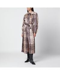 Isabel Marant - Silk Midi Dress With Belt - Lyst