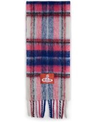 Vivienne Westwood - Checkered Scarf With Fringes - Lyst