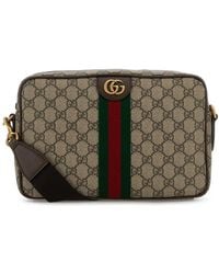 Gucci - Printed Canvas Crossbody Bag - Lyst