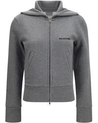 Balenciaga - Dark Heather Fitted Zip Up Jacket - Lyst