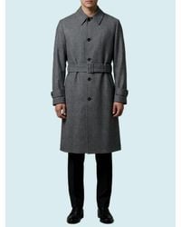 Lardini - Single-Breasted Virgin Wool Coat - Lyst