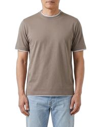 Brunello Cucinelli - T-Shirt With Faux-Layering - Lyst