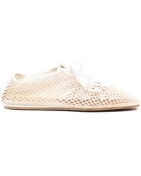 forte_forte - Cotton Mesh Derby Rubber Sole - Lyst