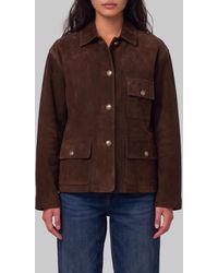 Arma - Rosia Gritty Suede Jacket - Lyst