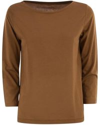 Majestic - T-Shirt With 3/4 Sleeves - Lyst