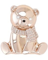 Max Mara - Metal And Rhinestone Brooch - Lyst