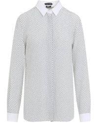 Tom Ford - Multi Argyle Printed Silk Shirt - Lyst