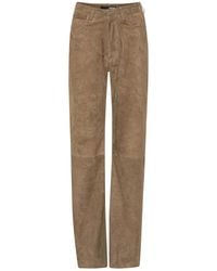 ROTATE BIRGER CHRISTENSEN - Rotate Straight Suede Pants - Lyst