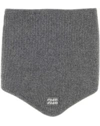 Miu Miu - Wool Blend Scarf - Lyst