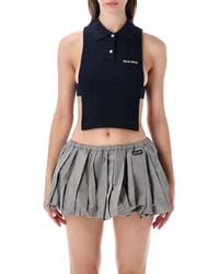 Miu Miu - Piqué Polo Vest - Lyst