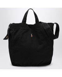 Polo Ralph Lauren - Large Canvas Tote Bag With Logo - Lyst