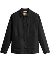 Woolrich - Wool Blend Flannel Shirt Jacket - Lyst