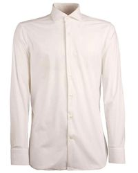 Caliban - Cotton Front Button Shir - Lyst