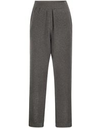 Brunello Cucinelli - English Rib Cotton And Viscose Pants - Lyst
