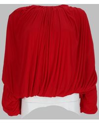 Magda Butrym - Draped Gathered Elasticized Hem Top - Lyst