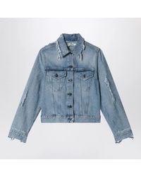 Acne Studios - Distressed Denim Jacket - Lyst
