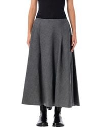 Ami Paris - Wool A-Line Maxi Skirt - Lyst
