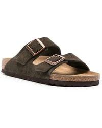 Birkenstock - Arizona Suede Flat Sandals - Lyst