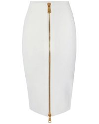 Elisabetta Franchi - Zipped Midi Skirt - Lyst