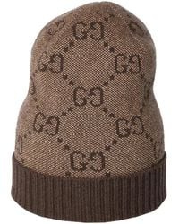 Gucci - Gg Lamé Cashmere Hat - Lyst