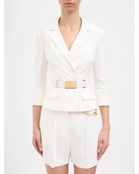 Elisabetta Franchi - Technical Bioelastic Fabric Jacket - Lyst