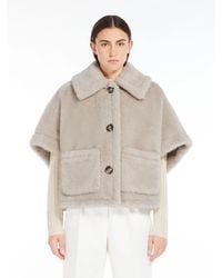 Max Mara - Newterzo Boxy Teddy Cape - Lyst