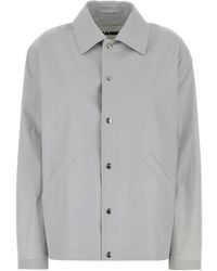 Jil Sander - Light Cotton Taffeta Jacket With Logo - Lyst