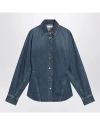 Alaïa - Alaia Rounded Denim Shirt - Lyst