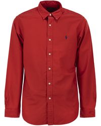 Polo Ralph Lauren - Custom-Fit Garment Dyed Oxford Shirt - Lyst