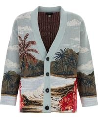 Alanui - Embroidered Wool Blend Cardigan - Lyst
