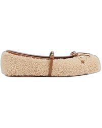 Gucci - Shearling Ballerinas - Lyst