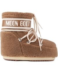 Moon Boot - Icon Low Camel Fleece Boots - Lyst