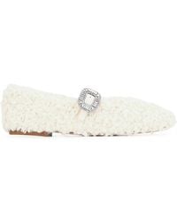 Roger Vivier - Pilgrim Strass Fur Babies 10 Pump Shoes - Lyst