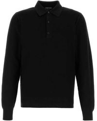 Tom Ford - Silk Cotton Piquet Ls Polo - Lyst