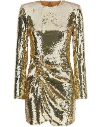 ROTATE BIRGER CHRISTENSEN - Rotate Birger Christensen 'Sequins Ls Mini Dress' Short Dress - Lyst