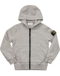 Stone Island - Hooded Sweatshirt With Badge - Lyst