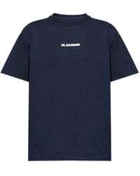 Jil Sander - Crewneck Short Sleeves Logo T-Shirt - Lyst