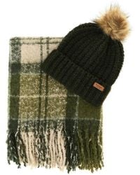Barbour - 'Saltburn' Set: Cap + Scarf - Lyst