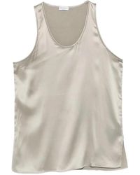 Brunello Cucinelli - Silk Elastan Blouse - Lyst
