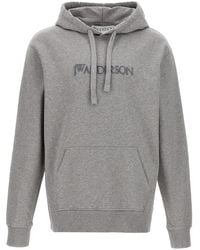 JW Anderson - Classic Pullover Hoodie With Embroidered Detail - Lyst