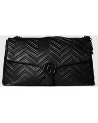 Gucci - Leather Maxi Gg Marmont Shoulder Bag - Lyst