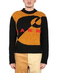Marni - Cross-Neck Wool Sweater - Lyst